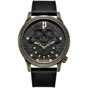 Police Miesten kello PEWJA2227702 Jet Musta/Nahka Ø44 mm Police Miesten kello PEWJA2227702 Jet Musta/Nahka Ø44 mm