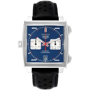 TAG Heuer Miesten kello CAW211P.FC6356 Monaco Sininen/Nahka Ø39 mm TAG Heuer Miesten kello CAW211P.FC6356 Monaco Sininen/Nahka Ø39 mm