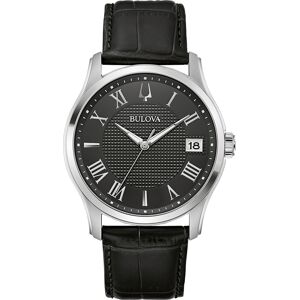 Bulova Miesten kello 96B390 Wilton Musta/Nahka Ø41 mm Bulova Miesten kello 96B390 Wilton Musta/Nahka Ø41 mm