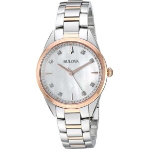 Bulova Naisten kello 98P183 Diamond Valkoinen/Punakultasävyinen Ø31 Bulova Naisten kello 98P183 Diamond Valkoinen/Punakultasävyinen Ø31
