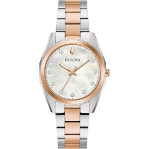 Bulova Naisten kello 98P207 Surveyor Valkoinen/Punakultasävyinen Bulova Naisten kello 98P207 Surveyor Valkoinen/Punakultasävyinen