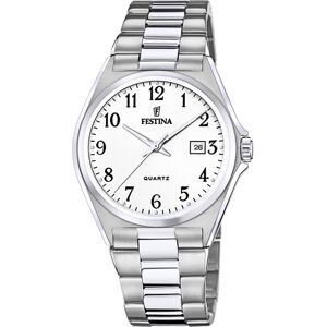 Festina Miesten kello F20552-1 Classic Valkoinen/Teräs Ø40 mm Festina Miesten kello F20552-1 Classic Valkoinen/Teräs Ø40 mm