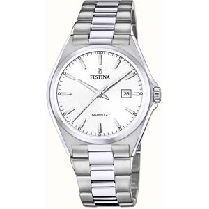 Festina Miesten kello F20552-2 Classic Valkoinen/Teräs Ø40 mm Festina Miesten kello F20552-2 Classic Valkoinen/Teräs Ø40 mm