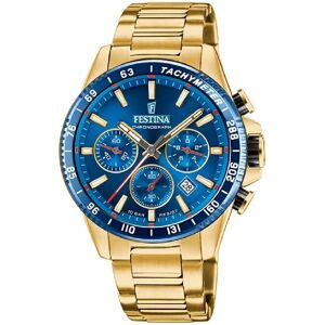 Festina Miesten kello F20634-3 Timeless Sininen/Kullansävytetty Festina Miesten kello F20634-3 Timeless Sininen/Kullansävytetty