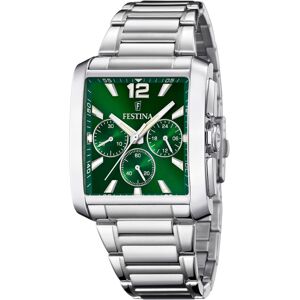 Festina Miesten kello F20635-3 Timeless Vihreä/Teräs Festina Miesten kello F20635-3 Timeless Vihreä/Teräs