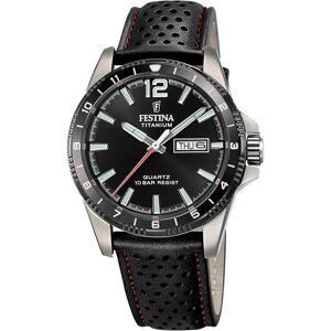 Festina Miesten kello F20699-4 Titanium Musta/Nahka Ø43 mm Festina Miesten kello F20699-4 Titanium Musta/Nahka Ø43 mm