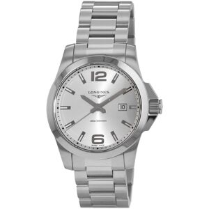 Longines Miesten kello L3.760.4.76.6 Conquest Hopea/Teräs Ø43 mm Longines Miesten kello L3.760.4.76.6 Conquest Hopea/Teräs Ø43 mm
