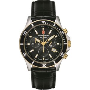 Swiss Alpine Military Miesten kello 7022.9547 Chrono Musta/Nahka Ø42 Swiss Alpine Military Miesten kello 7022.9547 Chrono Musta/Nahka Ø42