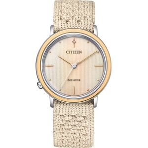 Citizen Naisten kello EM1006-40A Eco Drive Ruskea/Tekstiili Ø34 mm Citizen Naisten kello EM1006-40A Eco Drive Ruskea/Tekstiili Ø34 mm