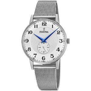 Festina F20568-1 Retro Hopea/Teräs Ø36 mm Festina F20568-1 Retro Hopea/Teräs Ø36 mm