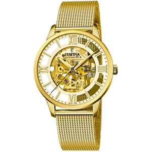 Festina Miesten kello F20667-1 Classic Luurankokello/Kullansävytetty Festina Miesten kello F20667-1 Classic Luurankokello/Kullansävytetty