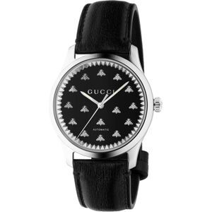 Gucci Miesten kello YA126286 G-Timeless Musta/Nahka Ø42 mm Gucci Miesten kello YA126286 G-Timeless Musta/Nahka Ø42 mm