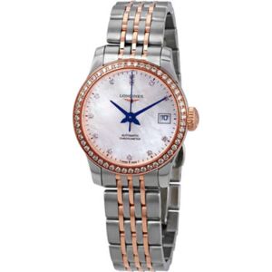 Longines Naisten kello L2.320.5.89.7 Record Valkoinen/18K punakultaa Longines Naisten kello L2.320.5.89.7 Record Valkoinen/18K punakultaa