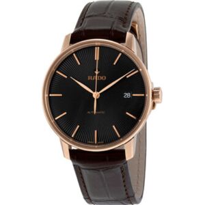 Rado Miesten kello R22861165 Coupole Musta/Nahka Ø38 mm Rado Miesten kello R22861165 Coupole Musta/Nahka Ø38 mm