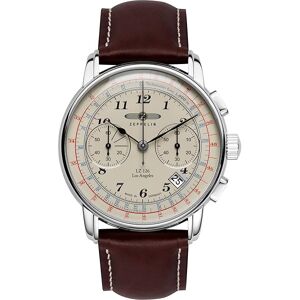Zeppelin Miesten kello 76145 Los Angeles Beige/Nahka Ø43 mm Zeppelin Miesten kello 76145 Los Angeles Beige/Nahka Ø43 mm