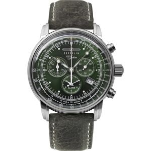 Zeppelin 100 Jahre Miesten kello 86804 Vihreä/Nahka Ø42 mm Zeppelin 100 Jahre Miesten kello 86804 Vihreä/Nahka Ø42 mm