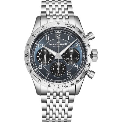 Alexander Miesten kello A480-LE Chronograph Sininen/Teräs Ø42 mm Alexander Miesten kello A480-LE Chronograph Sininen/Teräs Ø42 mm