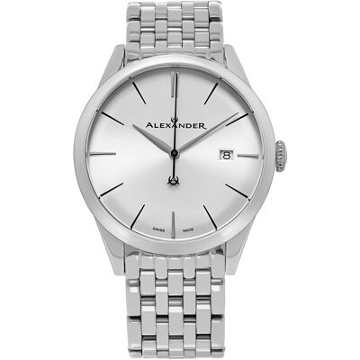 Alexander Miesten kello A911B-04 Heroic Hopea/Teräs Ø40 mm Alexander Miesten kello A911B-04 Heroic Hopea/Teräs Ø40 mm