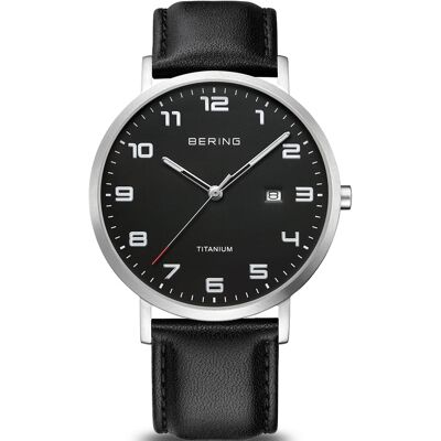 Bering Miesten kello 18640-402 Titanium Musta/Nahka Ø40 mm Bering Miesten kello 18640-402 Titanium Musta/Nahka Ø40 mm