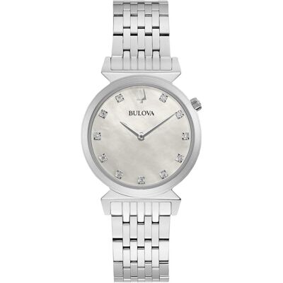 Bulova Naisten kello 96P216 Classic Valkoinen/Teräs Ø30 mm Bulova Naisten kello 96P216 Classic Valkoinen/Teräs Ø30 mm