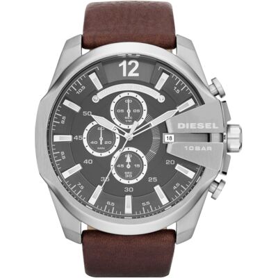 Diesel Miesten kello DZ4290 Mega Chief Harmaa/Nahka Ø51 mm Diesel Miesten kello DZ4290 Mega Chief Harmaa/Nahka Ø51 mm