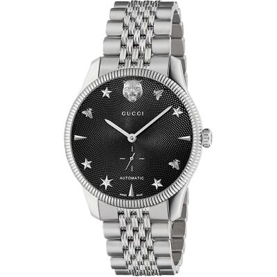 Gucci Miesten kello YA126353 G-Timeless Musta/Teräs Ø40 mm Gucci Miesten kello YA126353 G-Timeless Musta/Teräs Ø40 mm