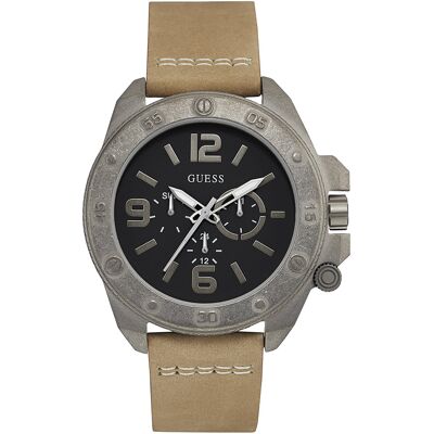Guess Miesten kello W0659G4 Viper Musta/Nahka Ø45 mm Guess Miesten kello W0659G4 Viper Musta/Nahka Ø45 mm