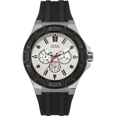 Guess Miesten kello W0674G3 Force Valkoinen/Kumi Ø45 mm Guess Miesten kello W0674G3 Force Valkoinen/Kumi Ø45 mm