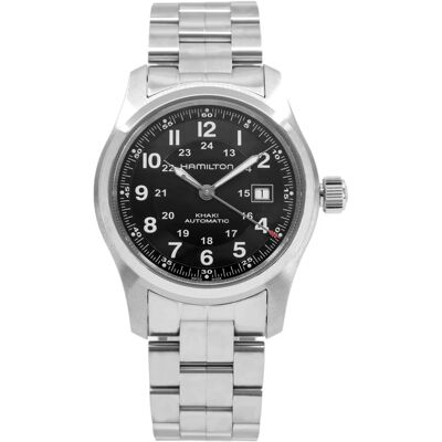Hamilton Miesten kello H70515137 Khaki Field Musta/Teräs Ø42 mm Hamilton Miesten kello H70515137 Khaki Field Musta/Teräs Ø42 mm