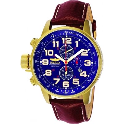 Invicta Miesten kello 3329 Force Lefty Sininen/Nahka Ø46 mm Invicta Miesten kello 3329 Force Lefty Sininen/Nahka Ø46 mm