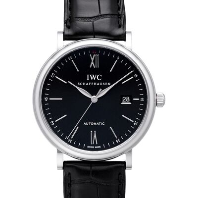IWC Miesten kello IW356502 Portofino Musta/Nahka Ø40 mm IWC Miesten kello IW356502 Portofino Musta/Nahka Ø40 mm