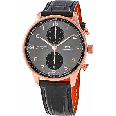 IWC Miesten kello IW371610 Portuguese Harmaa/Nahka Ø41 mm IWC Miesten kello IW371610 Portuguese Harmaa/Nahka Ø41 mm