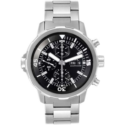IWC Miesten kello IW376804 Aquatimer Chronograph Musta/Teräs Ø44 mm IWC Miesten kello IW376804 Aquatimer Chronograph Musta/Teräs Ø44 mm