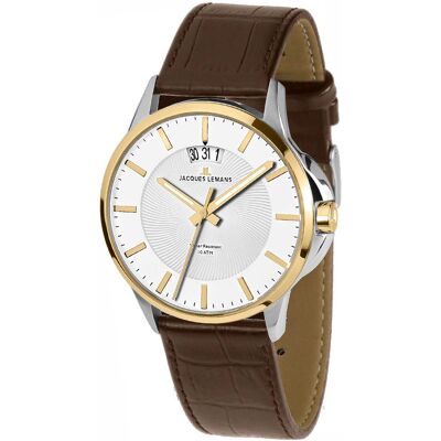 Jacques Lemans Miesten kello 1-1540H Sydney Hopea/Nahka Ø42 mm Jacques Lemans Miesten kello 1-1540H Sydney Hopea/Nahka Ø42 mm