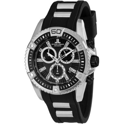 Jacques Lemans Miesten kello 1-1805B Liverpool Musta/Teräs Ø46 mm Jacques Lemans Miesten kello 1-1805B Liverpool Musta/Teräs Ø46 mm