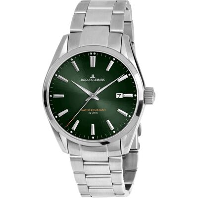 Jacques Lemans Miesten kello 1-1859H Derby Vihreä/Teräs Ø40 mm Jacques Lemans Miesten kello 1-1859H Derby Vihreä/Teräs Ø40 mm