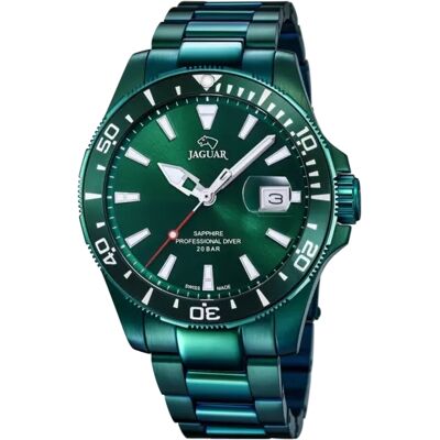 Jaguar Miesten kello J988/1 Executive Vihreä/Teräs Ø44.5 mm Jaguar Miesten kello J988/1 Executive Vihreä/Teräs Ø44.5 mm