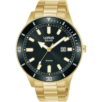 Lorus Miesten kello RX308AX9 Sports Musta/Kullansävytetty teräs Lorus Miesten kello RX308AX9 Sports Musta/Kullansävytetty teräs