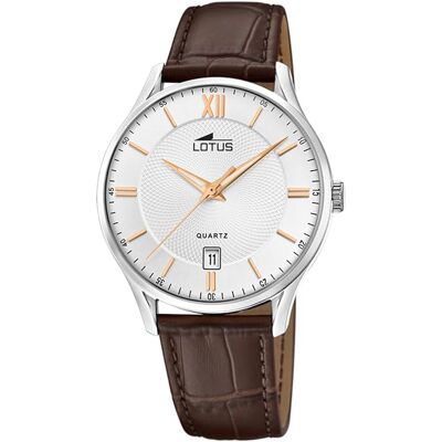 Lotus Miesten kello 18402/H Classic Valkoinen/Nahka Ø39 mm Lotus Miesten kello 18402/H Classic Valkoinen/Nahka Ø39 mm