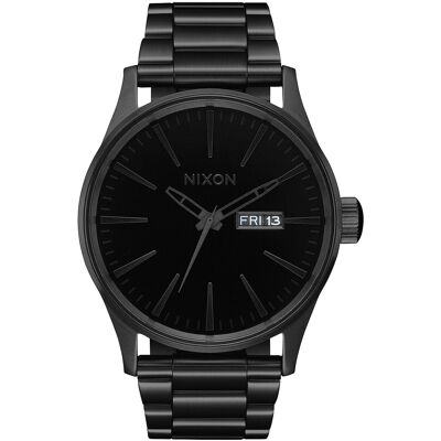 Nixon Miesten kello A3561147-00 The Sentry Musta/Teräs Ø42 mm Nixon Miesten kello A3561147-00 The Sentry Musta/Teräs Ø42 mm