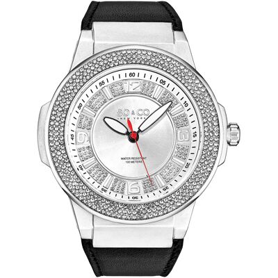 So & Co New York Miesten kello 5565L.1 Madison Hopea/Nahka Ø48 mm So & Co New York Miesten kello 5565L.1 Madison Hopea/Nahka Ø48 mm