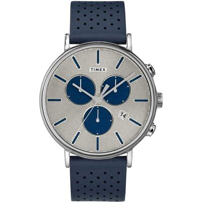 Timex Miesten kello TW2R97700 Hopea/Nahka Ø41 mm Timex Miesten kello TW2R97700 Hopea/Nahka Ø41 mm