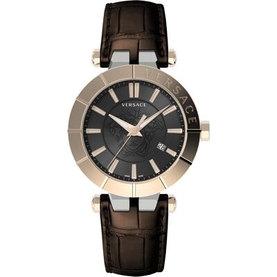 Versace Miesten kello VE2B00221 V Race Musta/Nahka Ø43 mm Versace Miesten kello VE2B00221 V Race Musta/Nahka Ø43 mm