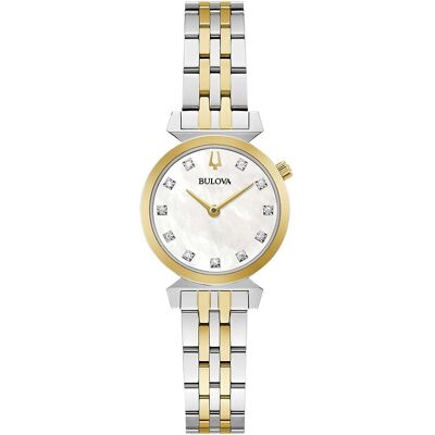 Bulova Naisten kello 98P202 Valkoinen/Kullansävytetty teräs Ø24 mm Bulova Naisten kello 98P202 Valkoinen/Kullansävytetty teräs Ø24 mm