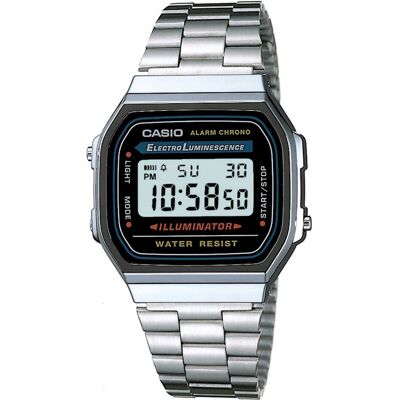 Casio Miesten kello A168WA-1YES Collection LCD/Teräs 38.6x36.3 mm Casio Miesten kello A168WA-1YES Collection LCD/Teräs 38.6x36.3 mm