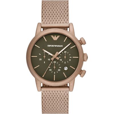 Emporio Armani Miesten kello AR11428 Luigi Vihreä/Teräs Ø41 mm Emporio Armani Miesten kello AR11428 Luigi Vihreä/Teräs Ø41 mm