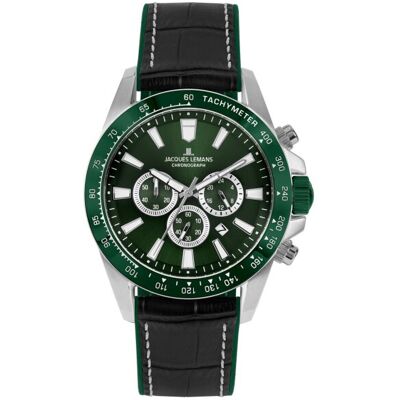Jacques Lemans Miesten kello 1-2140C Liverpool Vihreä/Kumi Ø48 mm Jacques Lemans Miesten kello 1-2140C Liverpool Vihreä/Kumi Ø48 mm