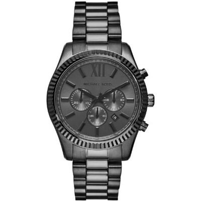 Michael Kors Miesten kello MK9154 Lexington Harmaa/Teräs Ø44 mm Michael Kors Miesten kello MK9154 Lexington Harmaa/Teräs Ø44 mm