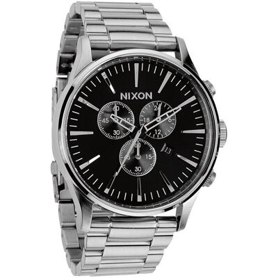 Nixon Miesten kello A386000-00 Musta/Teräs Ø42 mm Nixon Miesten kello A386000-00 Musta/Teräs Ø42 mm