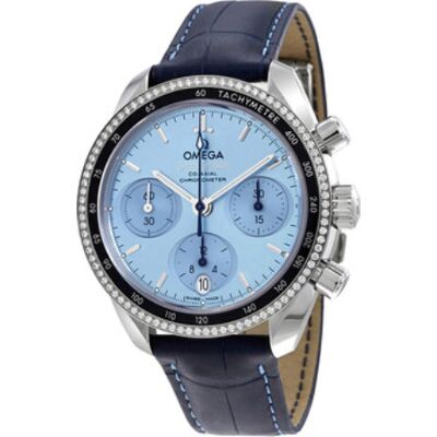 Omega 324.38.38.50.03.001 Speedmaster Chronograph 38Mm Sininen/Nahka Omega 324.38.38.50.03.001 Speedmaster Chronograph 38Mm Sininen/Nahka